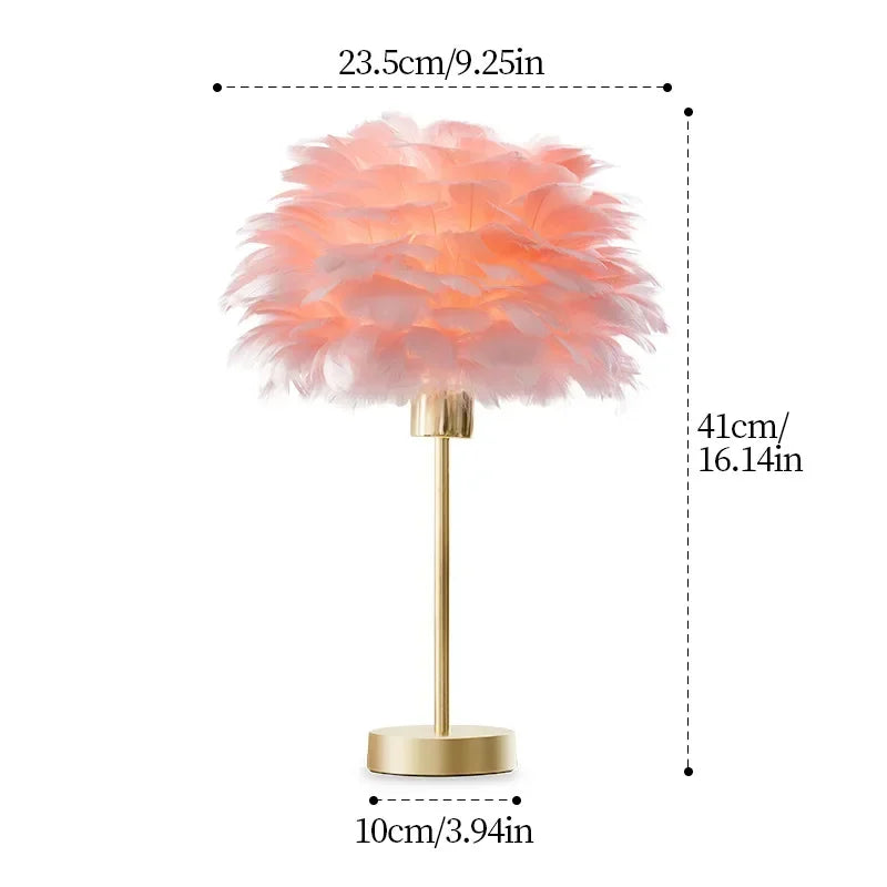 Romantic Feather Table Lamp