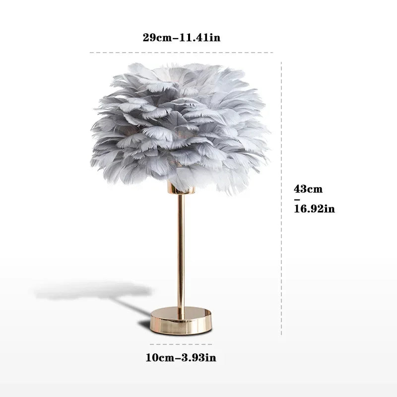 Romantic Feather Table Lamp